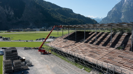 ESAF 2025 Aufbau Arena Tribuene DJI 0125 web
