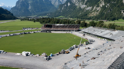 ESAF 2025 Aufbau Arena Tribuene DJI 0132 web